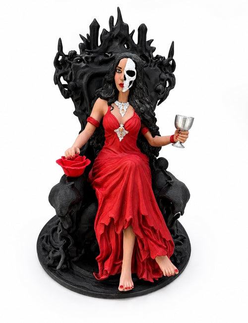 Pomba gira Rosa Caveira on Throne - 9,4” (24 cm)