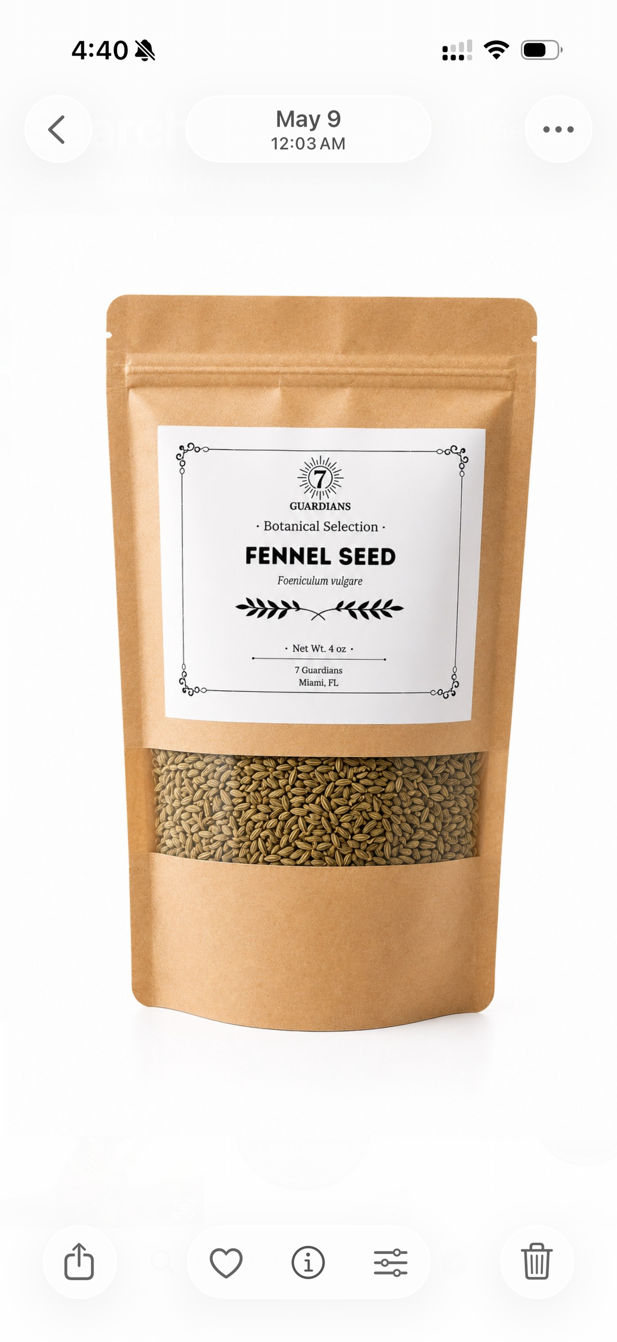 Fennel Seeds – Dried Botanical Herb
