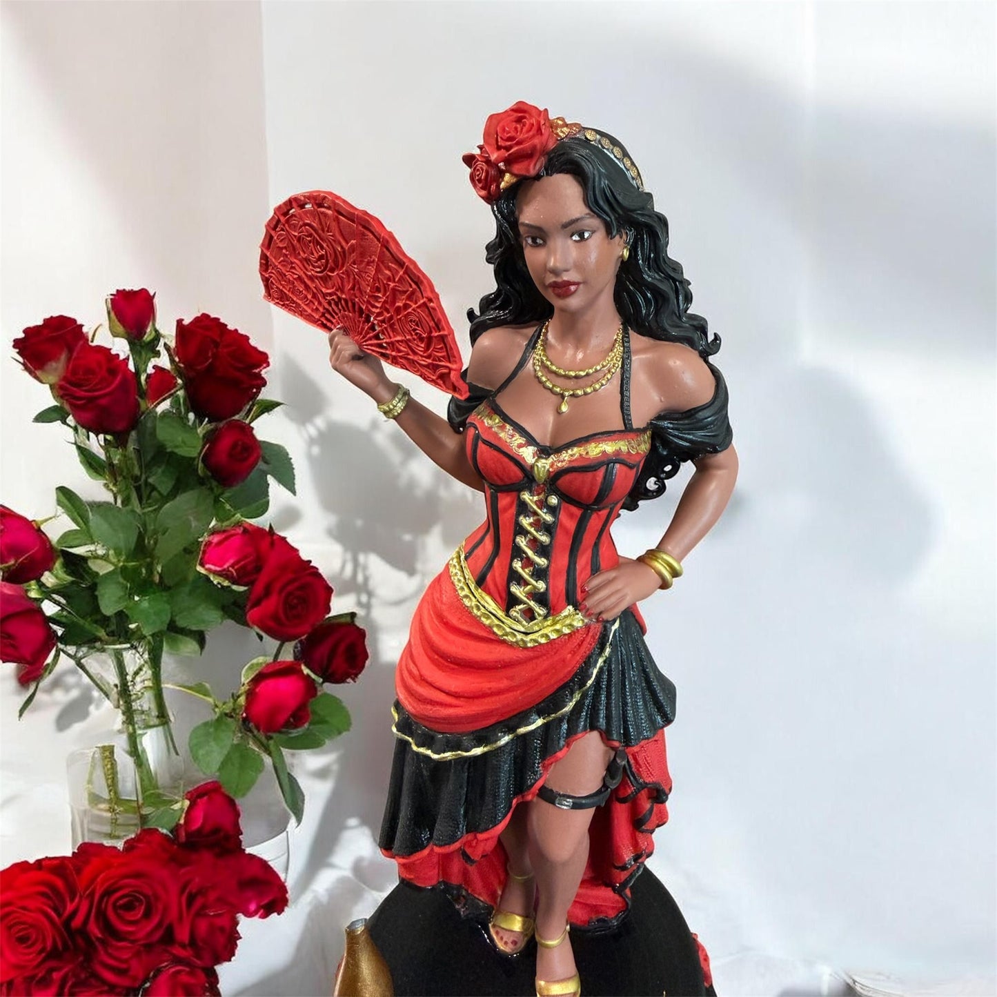 Custom Pombogira Statue 10” – Exclusive 7 Guardians Model – Handmade & Hand-Painted Resin – Personalized Sculpture