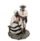 Pretos Velhos Couple Statue – 6" (15 cm)